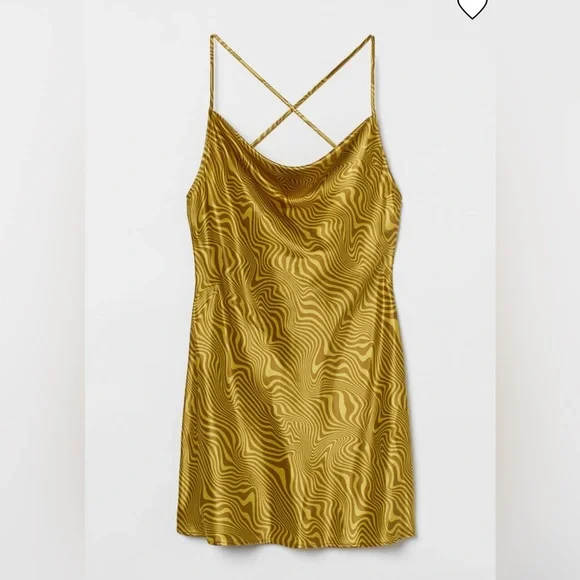 H&M Gold Satin dress